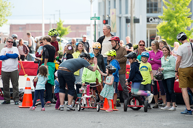 Group of People at Bike event